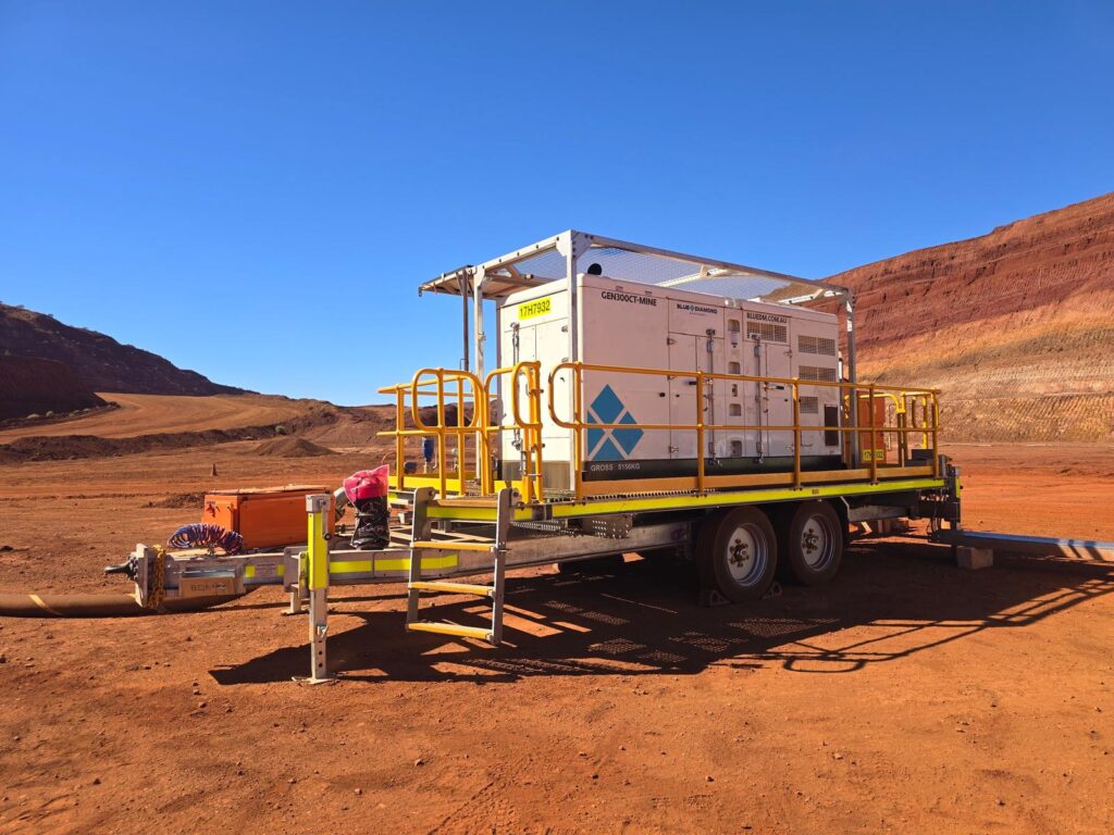 mine spec dewatering system for mine bore pump power