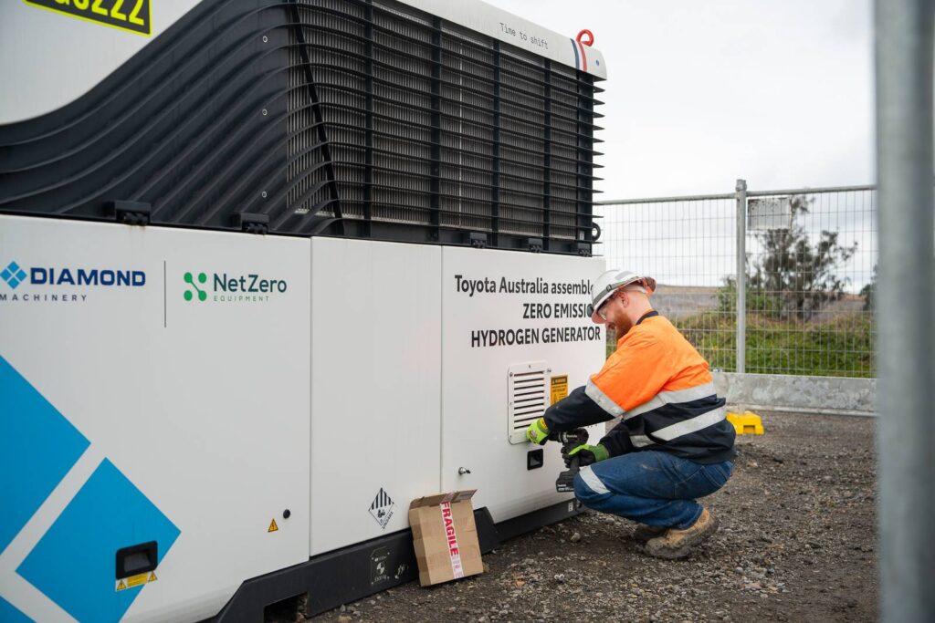 hydrogen generator at Thiess mount pleasant coal mine in NSW